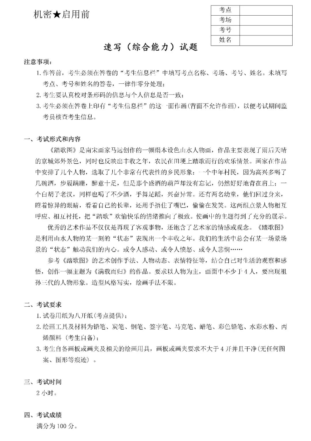 图片[3]-【重磅】艺成｜​广东省2024届二模【速写】高分卷新鲜出炉！快来围观！-365艺考网